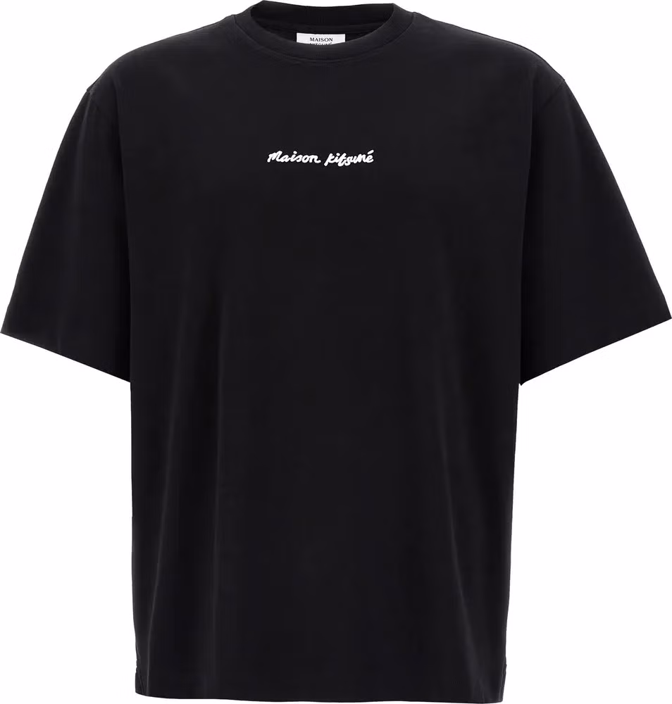 Maison Kitsuné Black Cotton T-Shirt