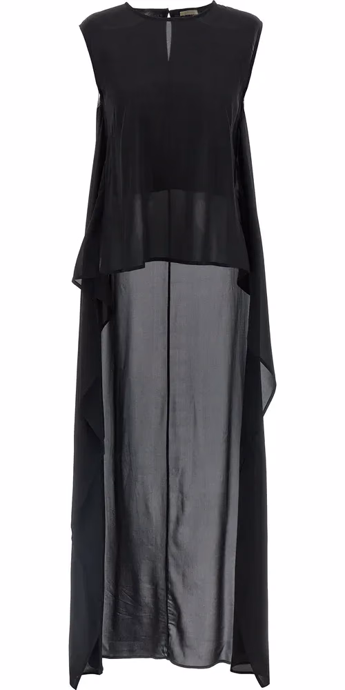 DI.LA3 PARI' Black Silk Tank Tops