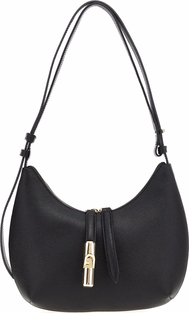 Furla Black Leather Shoulder Bag