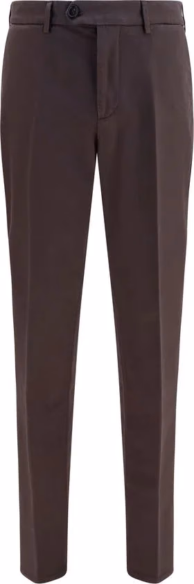 Brunello Cucinelli Brown Cotton Casual Pants
