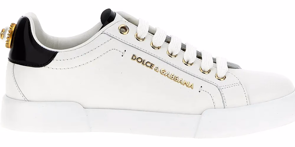 Dolce & Gabbana Bicolor Calfskin Low Top Sneakers