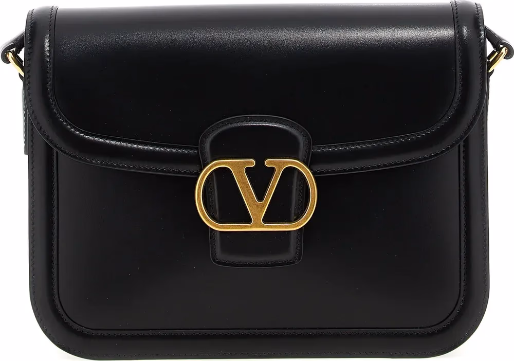 Valentino Garavani Black Calfskin Shoulder Bag