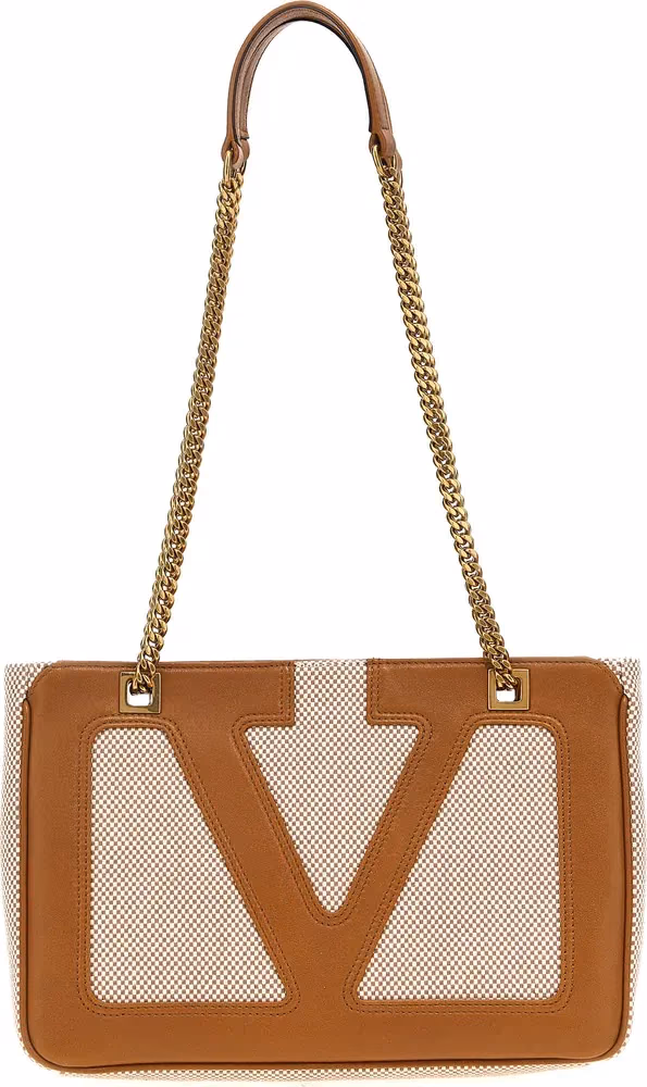 Valentino Garavani Beige Cotton Tote Bag