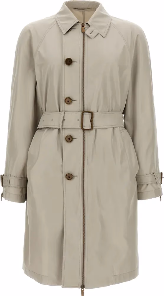 Burberry Gray Satin Coat