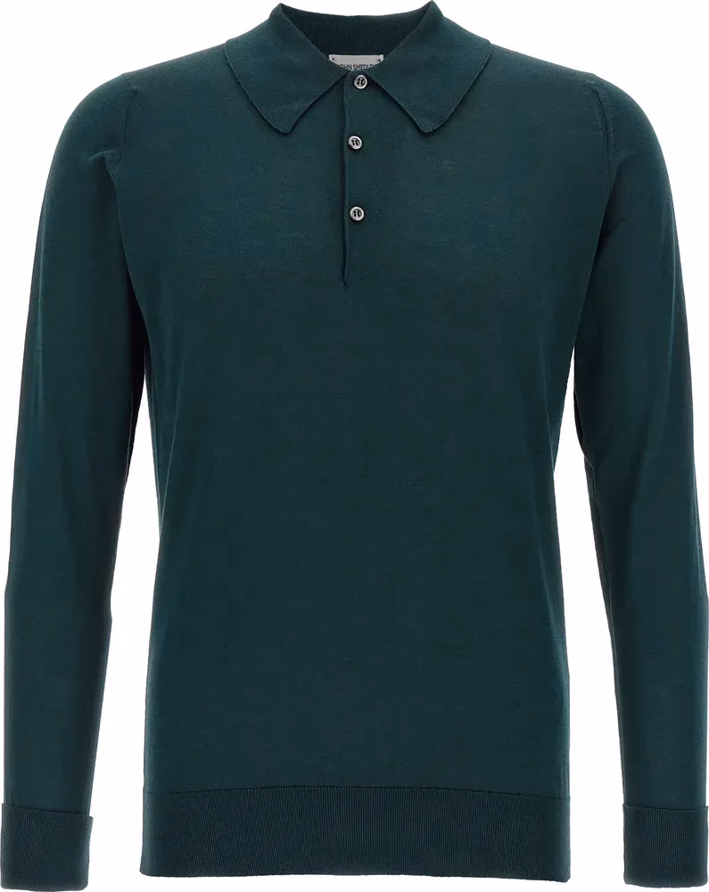 JOHN SMEDLEY Bicolor Cotton Polo Shirt