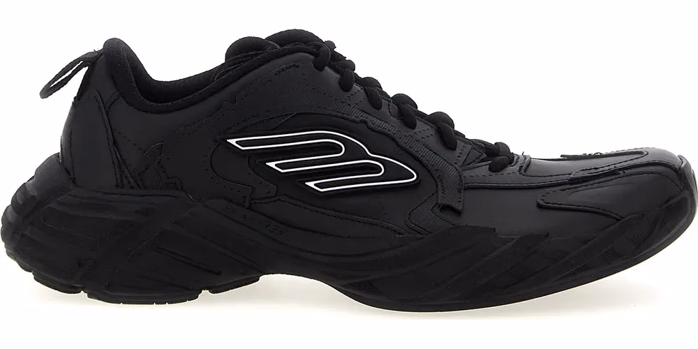 Balenciaga Black Calfskin Athletic Sneakers