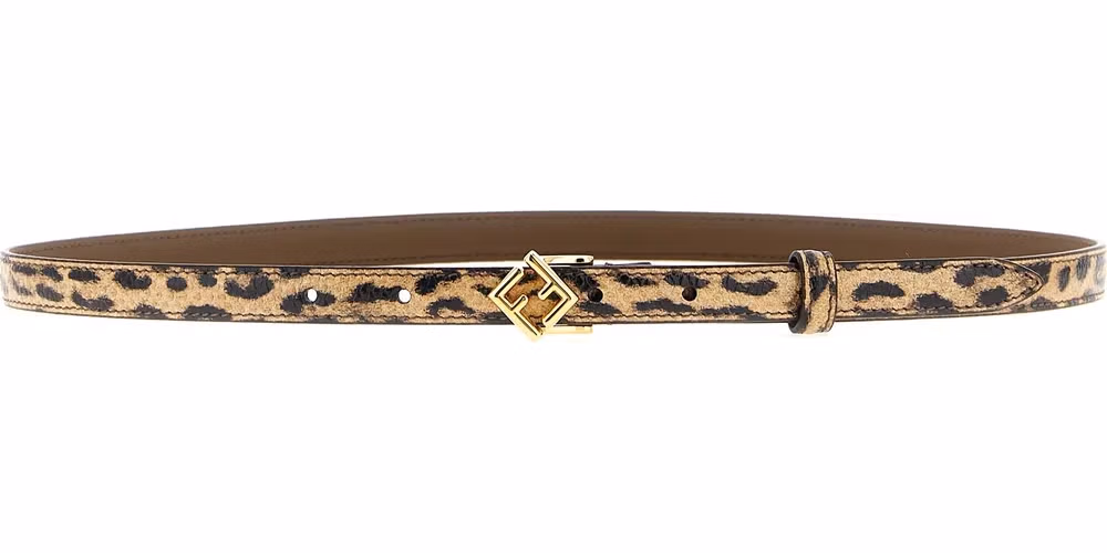 Fendi Multicolor Velvet Leather Regular Belt