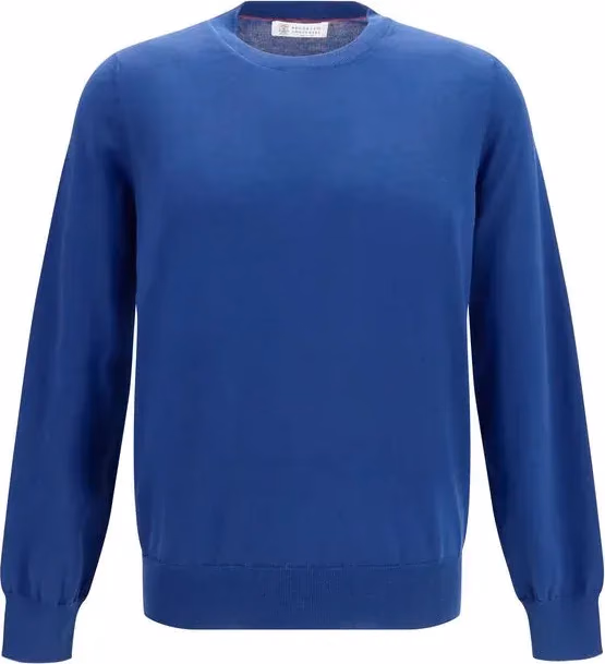 Brunello Cucinelli Blue Cotton Sweatshirt