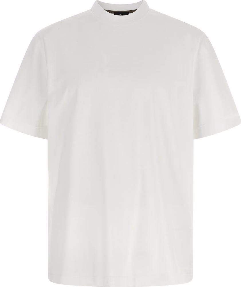 Brioni White Cotton T-Shirt
