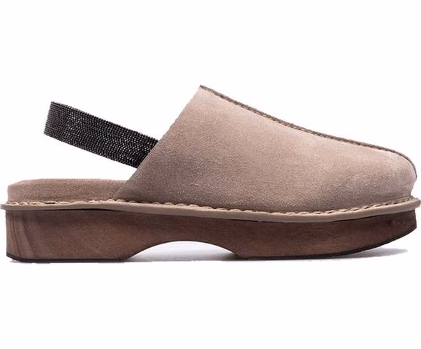 Brunello Cucinelli Brown Leather Mules