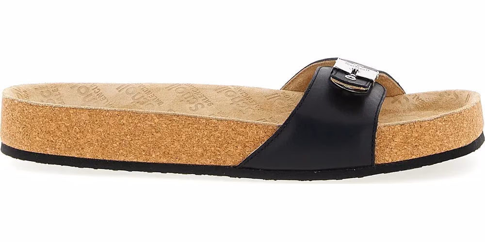 Balenciaga Black Calfskin Slides