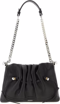 Black Calfskin Shoulder Bag