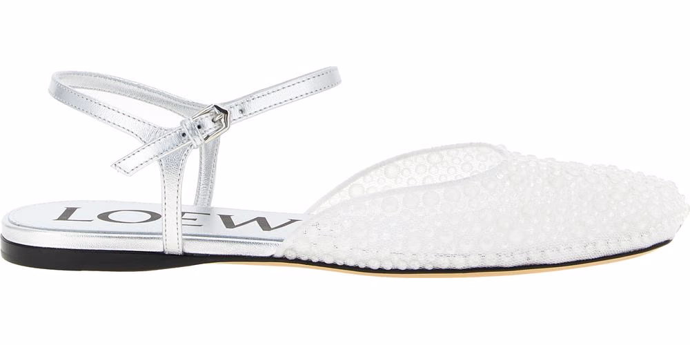 Loewe White Polyamide Ballet Flats