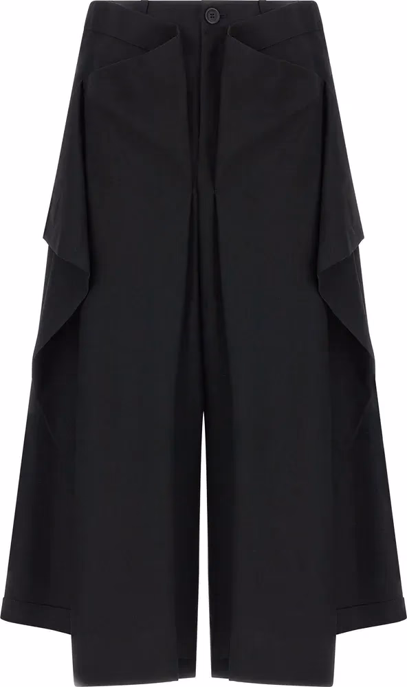 Issey Miyake Black Wool Casual Pants