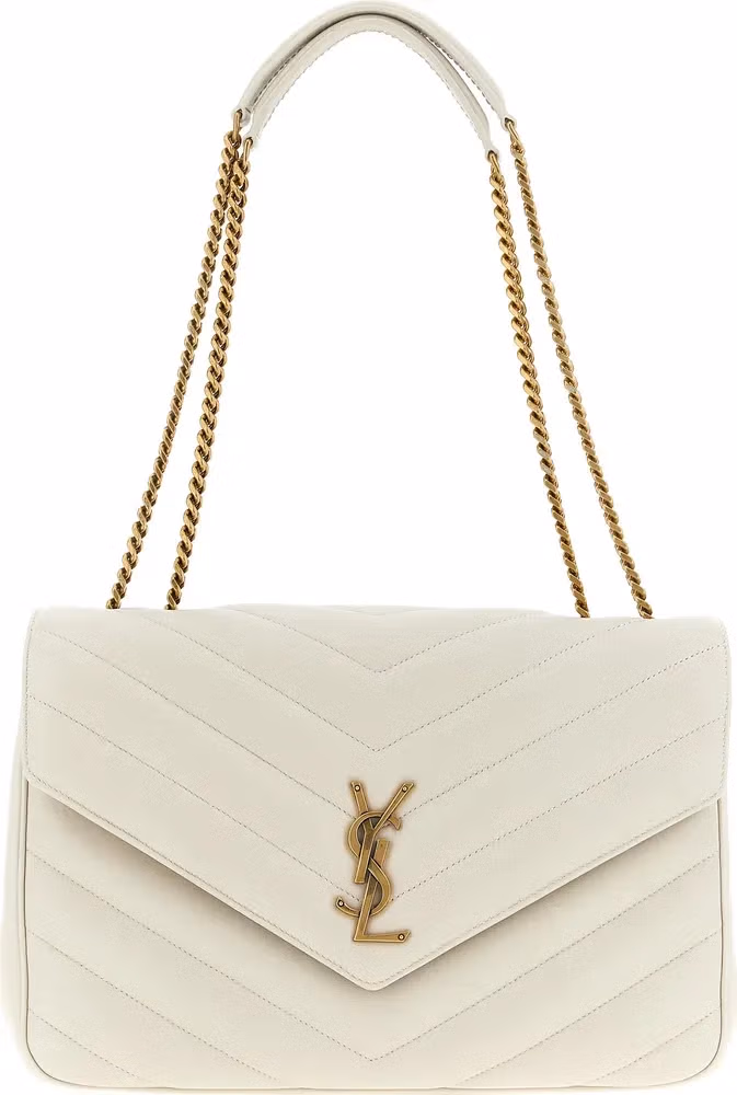 Saint Laurent Beige Lamb Leather Shoulder Bag