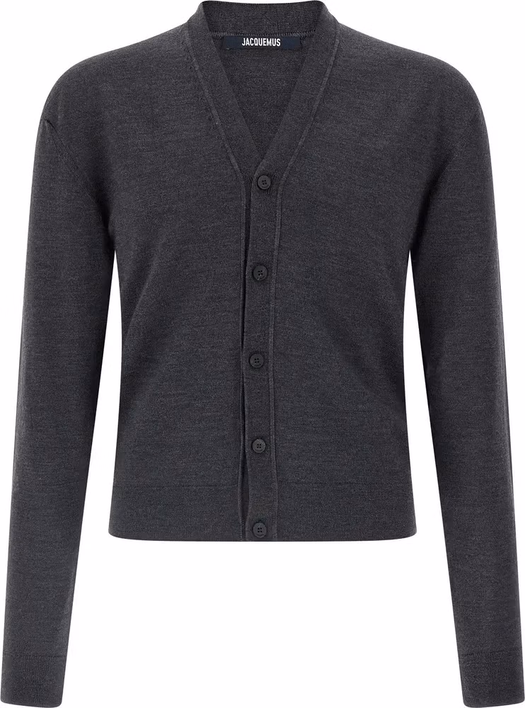 Jacquemus Gray Merino Wool Cardigan