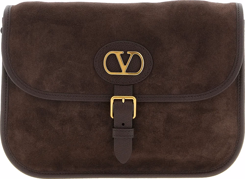 Valentino Garavani Brown Cowhide Crossbody Bag