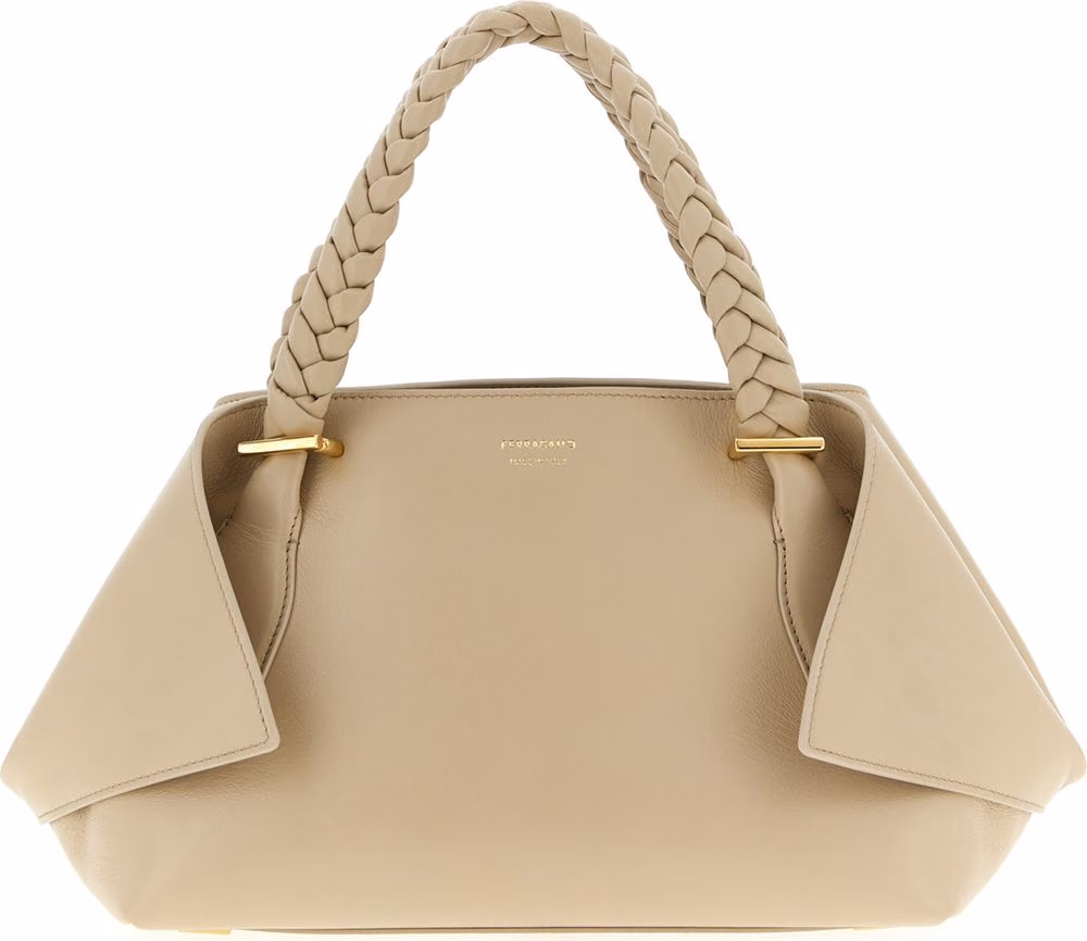 Ferragamo Gray Calfskin Handbag