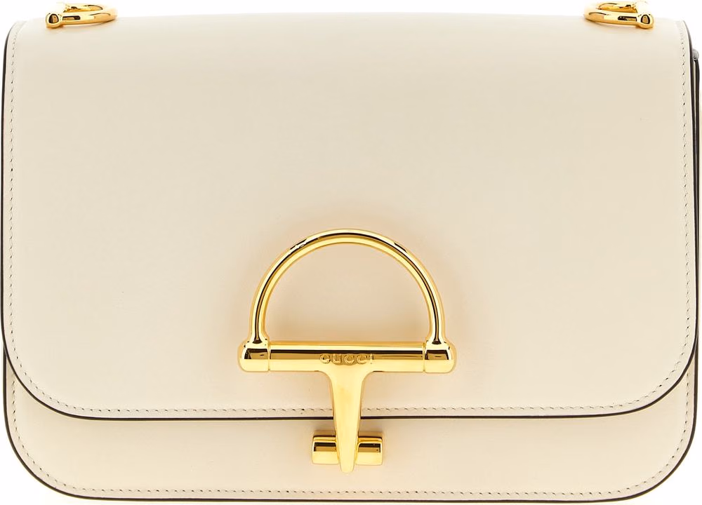 Gucci White Calfskin Shoulder Bag
