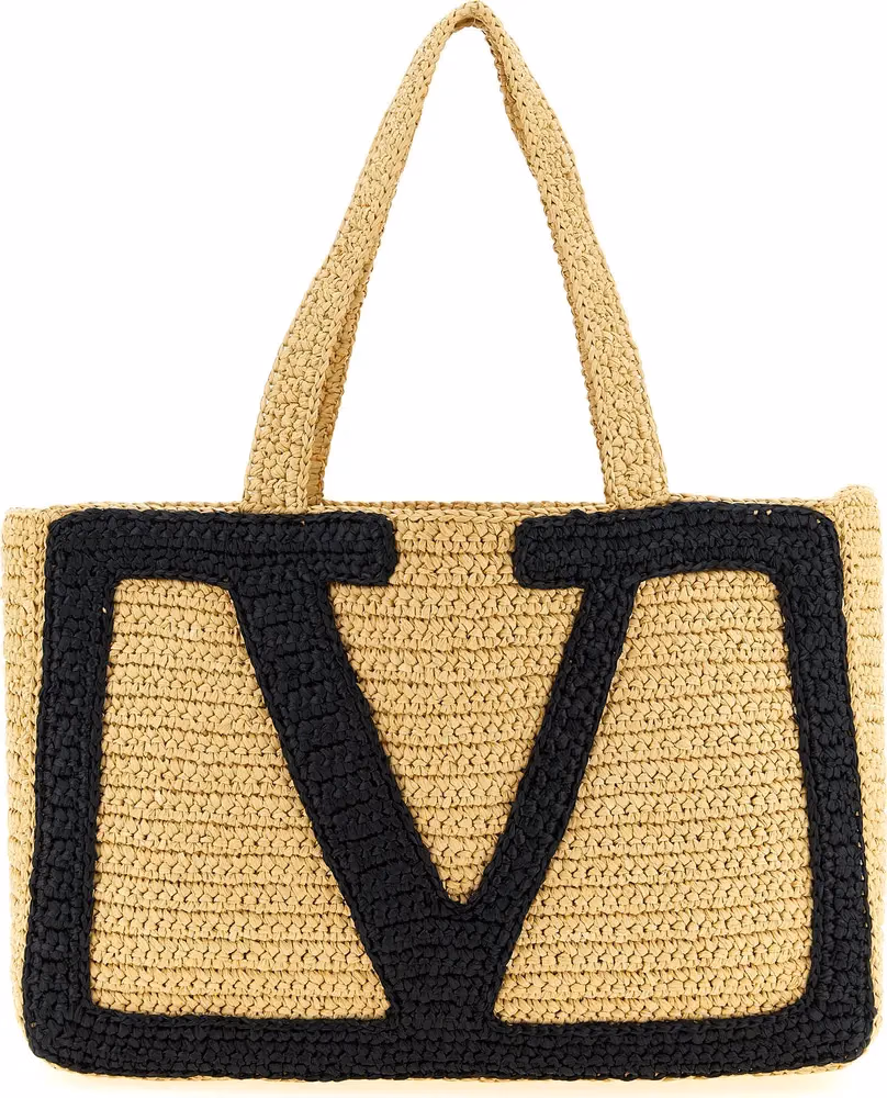 Valentino Garavani Black Viscose Tote Bag