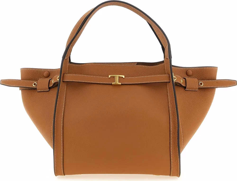 Tod's Brown Calfskin Tote Bag
