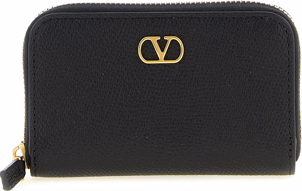 Valentino Garavani Black Calfskin Cardholder