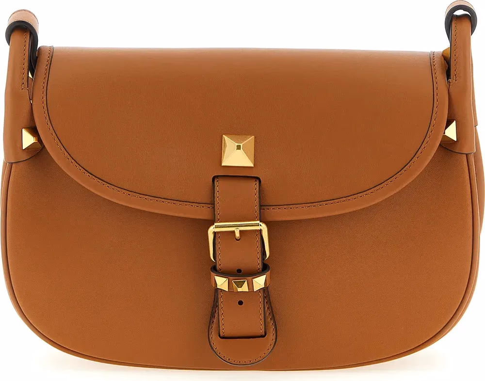Valentino Garavani Brown Calfskin Shoulder Bag
