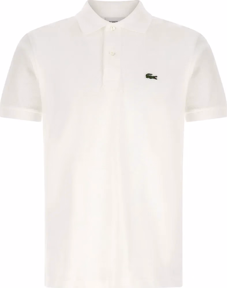 Lacoste White Cotton Polo Shirt