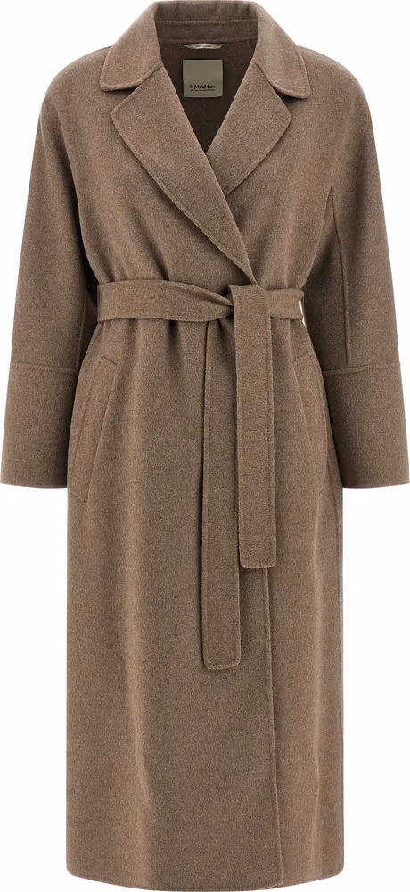 'S Max Mara Brown Virgin Wool Coat