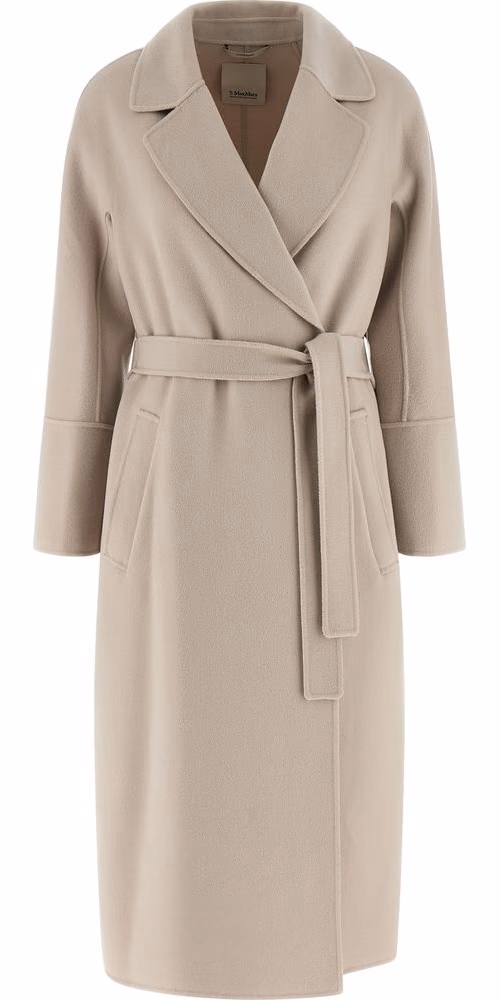 'S Max Mara Beige Virgin Wool Coat