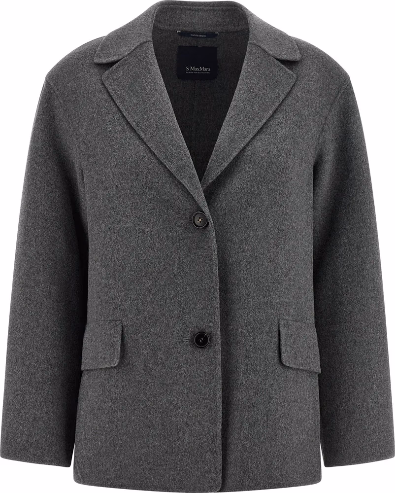 'S Max Mara Gray Virgin Wool Blazer