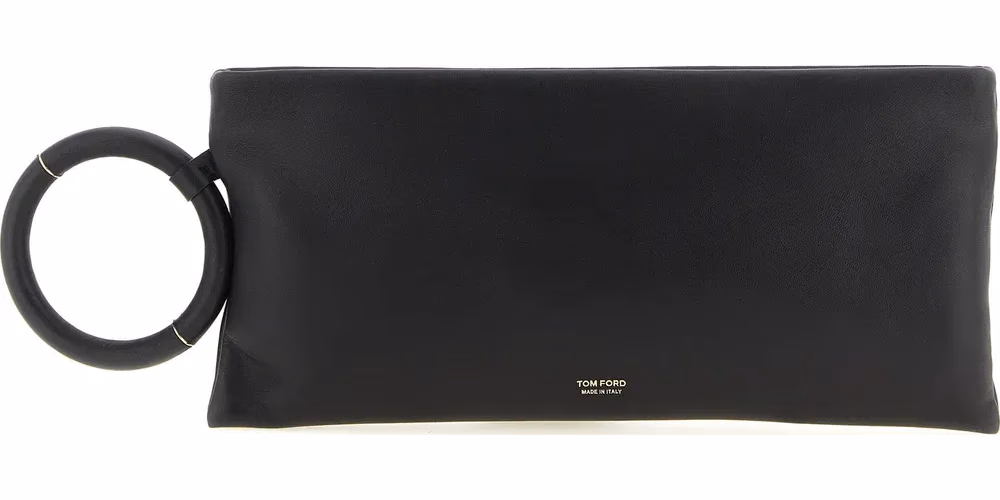 Tom Ford Black Lambskin Clutch Bag