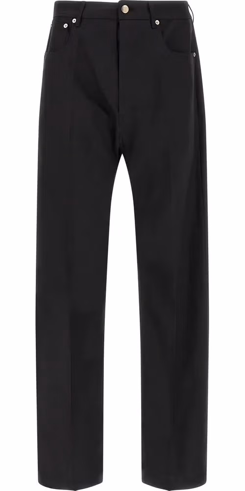 Rick Owens Black Wool Jeans Denim