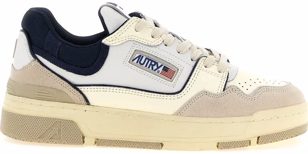 Autry Blue Cowhide Low Top Sneakers