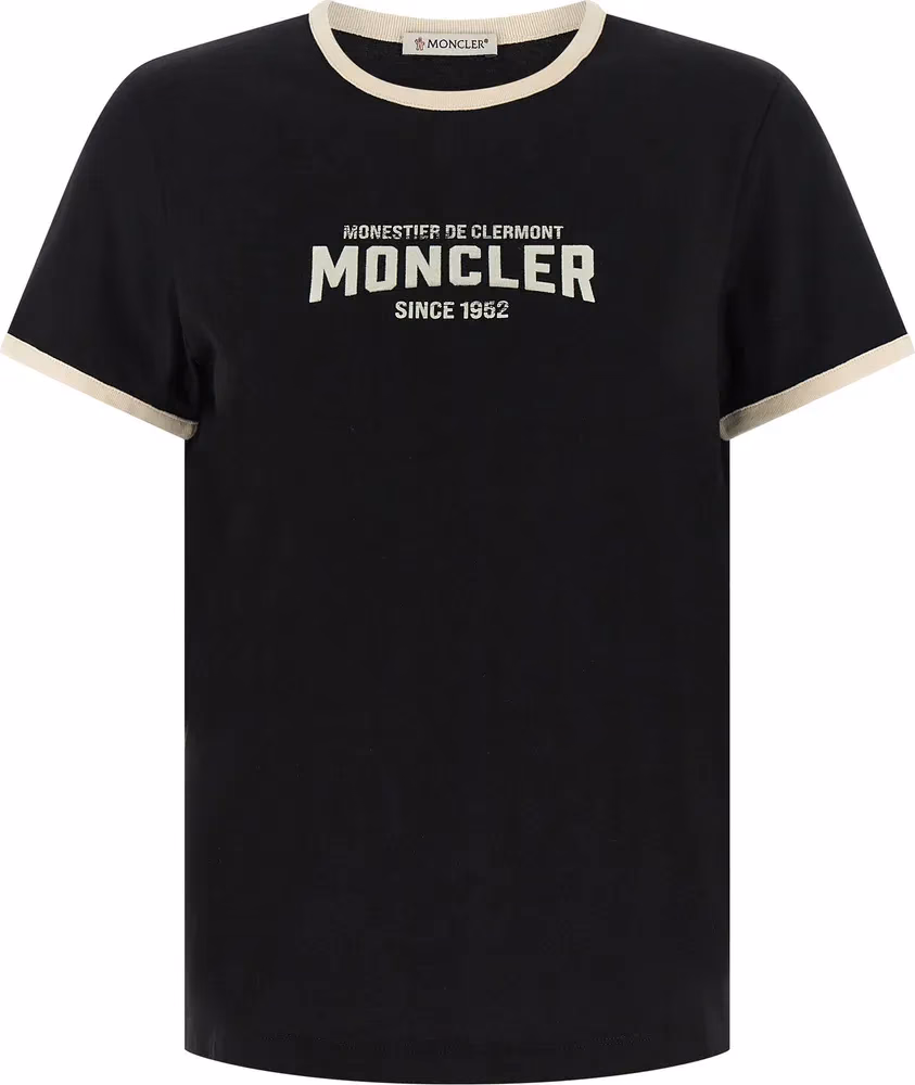 Moncler Black Cotton T-Shirt