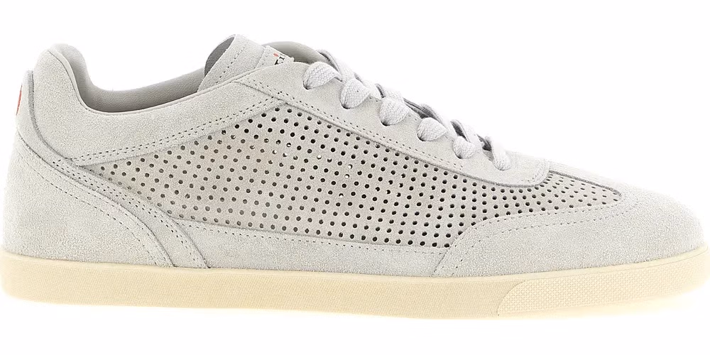 Kiton Gray Calfskin Low Top Sneakers