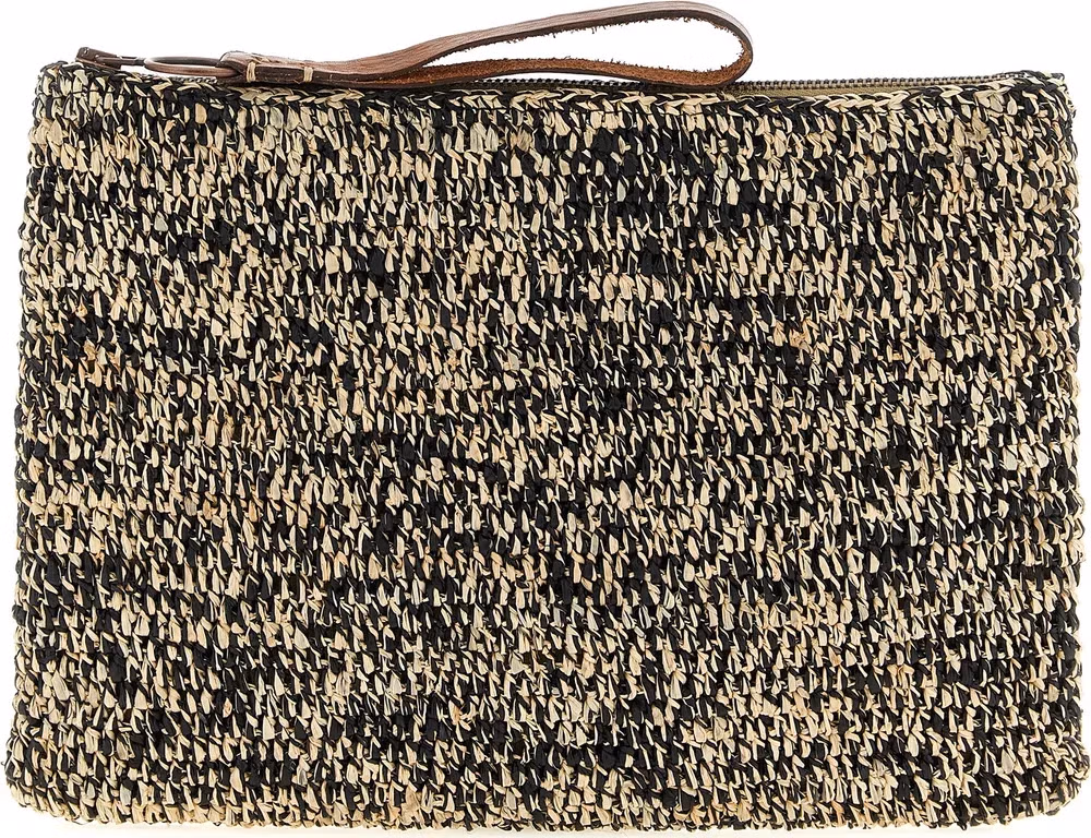 Ibeliv Bicolor Raffia Clutch Bag