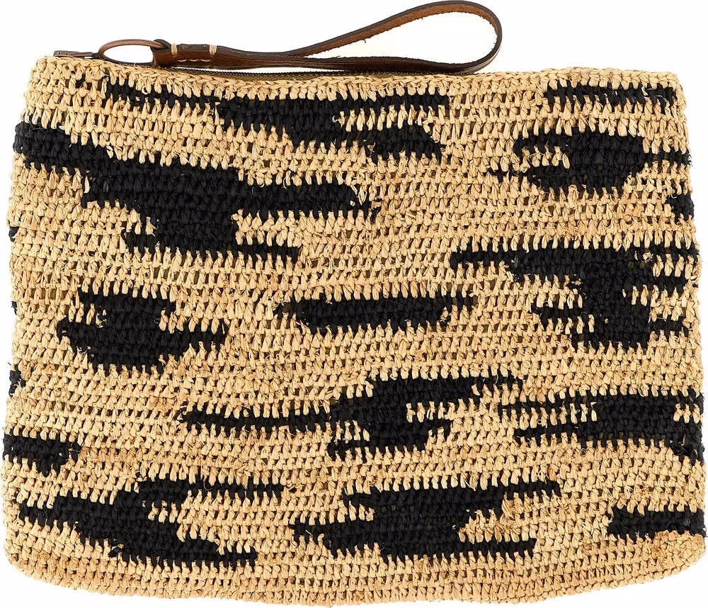Ibeliv Multicolor Raffia Clutch Bag