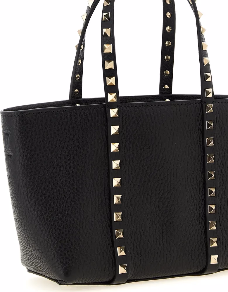 Valentino Garavani Black Calfskin Tote Bag