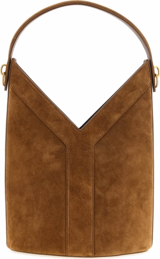 Saint Laurent Brown Calfskin Shoulder Bag