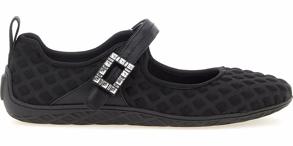 Roger Vivier Black Polyamide Ballet Flats