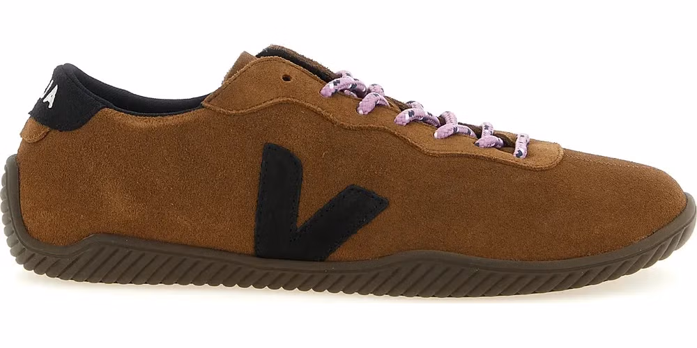 Veja Brown Calfskin Low Top Sneakers