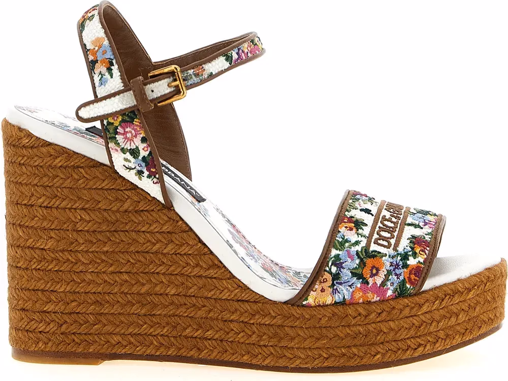 Dolce & Gabbana Multicolor Polyamide Wedge Sandals