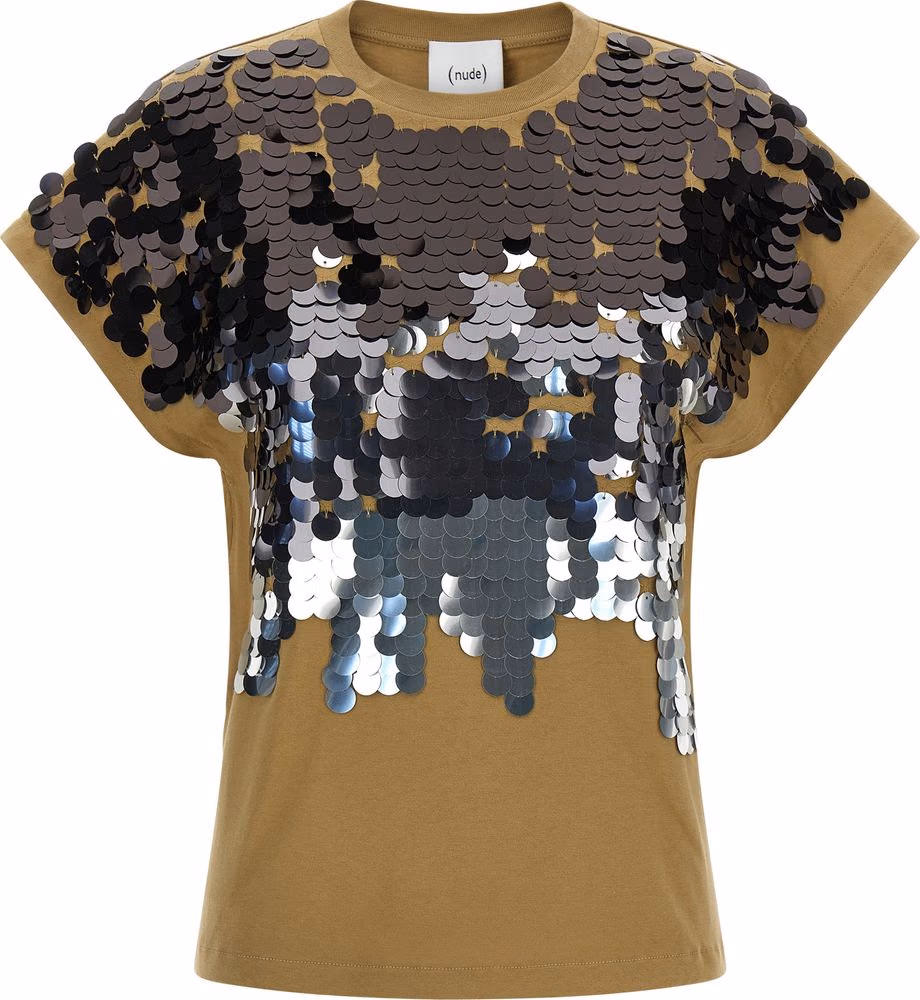 NUDE Brown Cotton T-Shirt