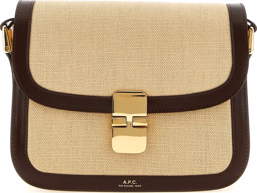 A.P.C. Beige Cotton Crossbody Bag