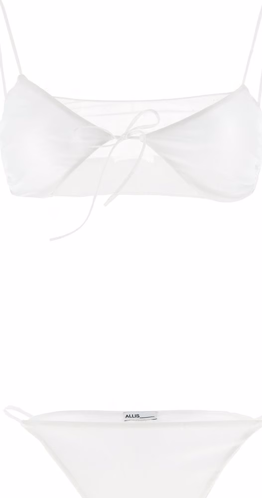 ALLIS White Polyester Bikini