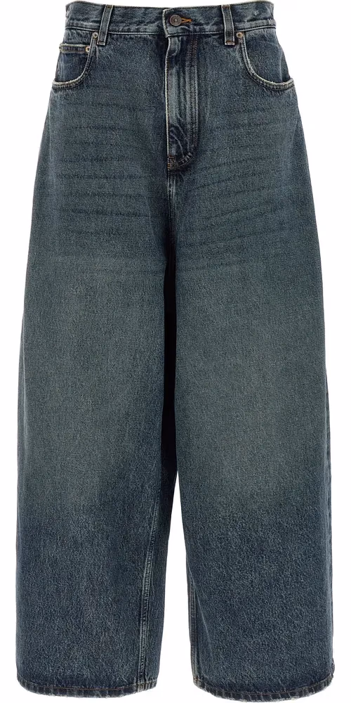 Balenciaga Blue Cotton Relaxed Fit Jeans