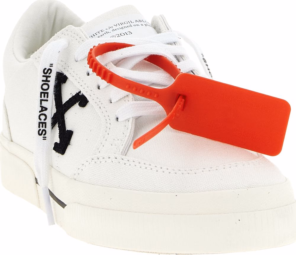 Off-White Bicolor Cotton Low Top Sneakers