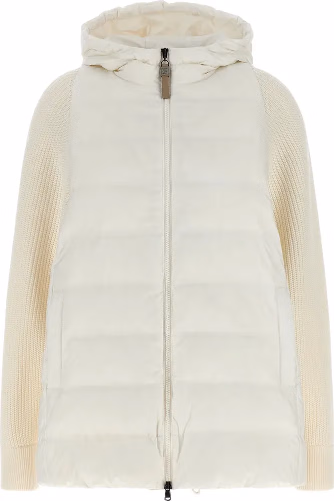Brunello Cucinelli White Polyester Full-Length Jacket
