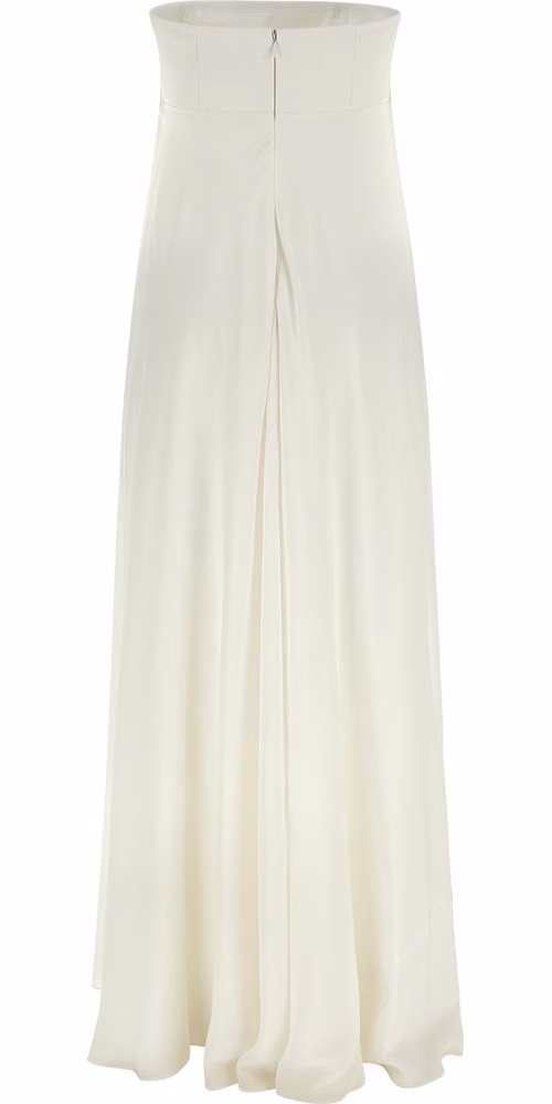 Giovanni Bedin White Silk Long Dress